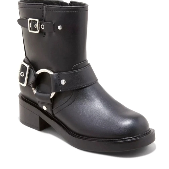 Biker Harness Black Stylish leather ankle boots - Picture 6 of 6